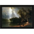thumbnail image 1 of Yosemite 40x28 Large Black Ornate Wood Framed Canvas Art by Albert Bierstadt, 1 of 2
