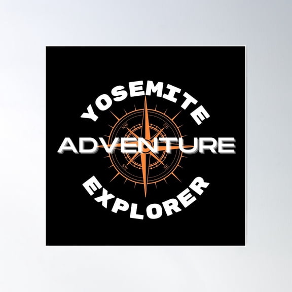 Yosemite Adventure Explorer 2 Poster Wall Art, Modern Wall Decor For Living Room Bedroom, 30x30 UNFRAMED