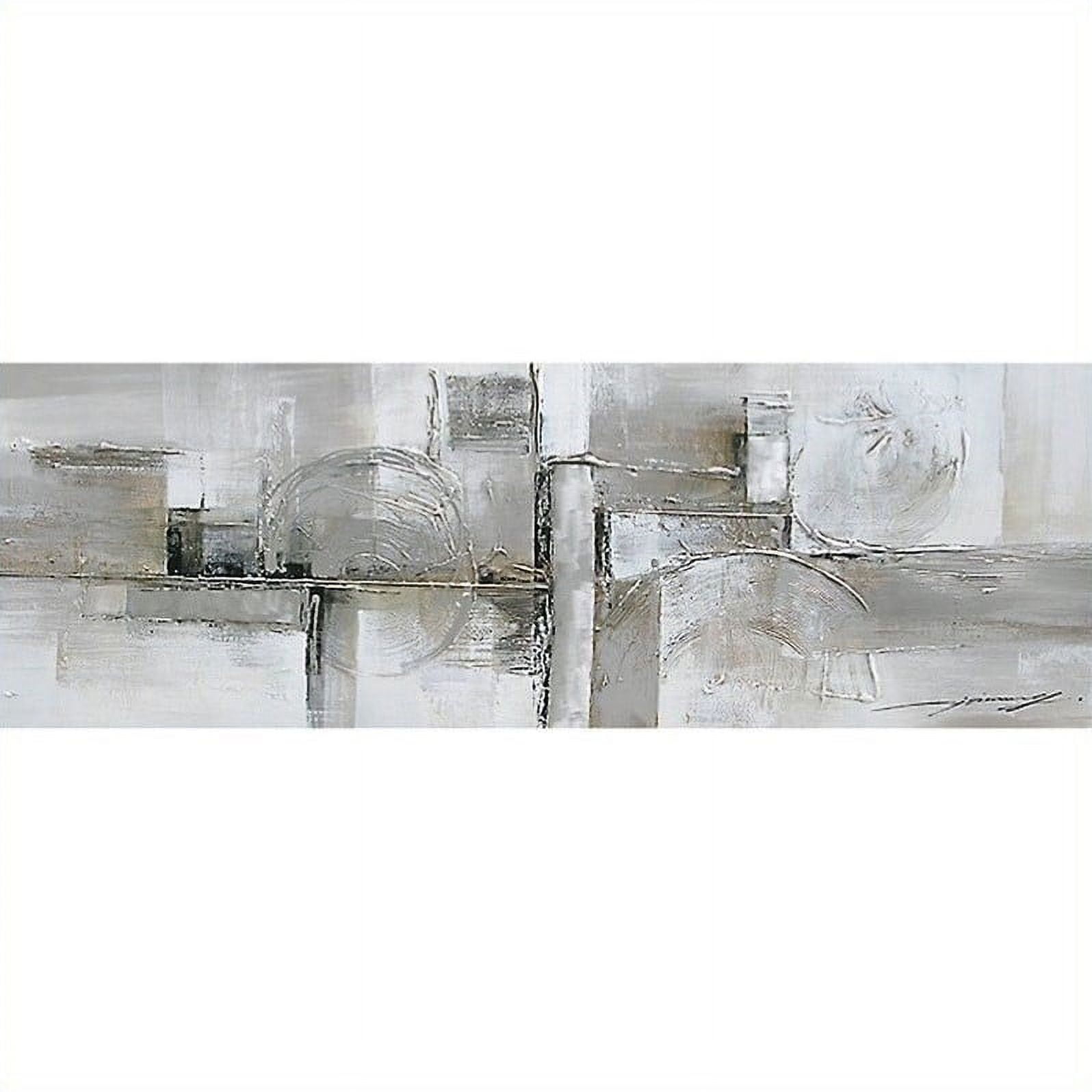 Serenity II Hand Painted Gray and Black Abstract Artwork