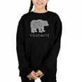 thumbnail image 1 of Yosemite Bear - Girl's Word Art Crewneck Sweatshirt, 1 of 3