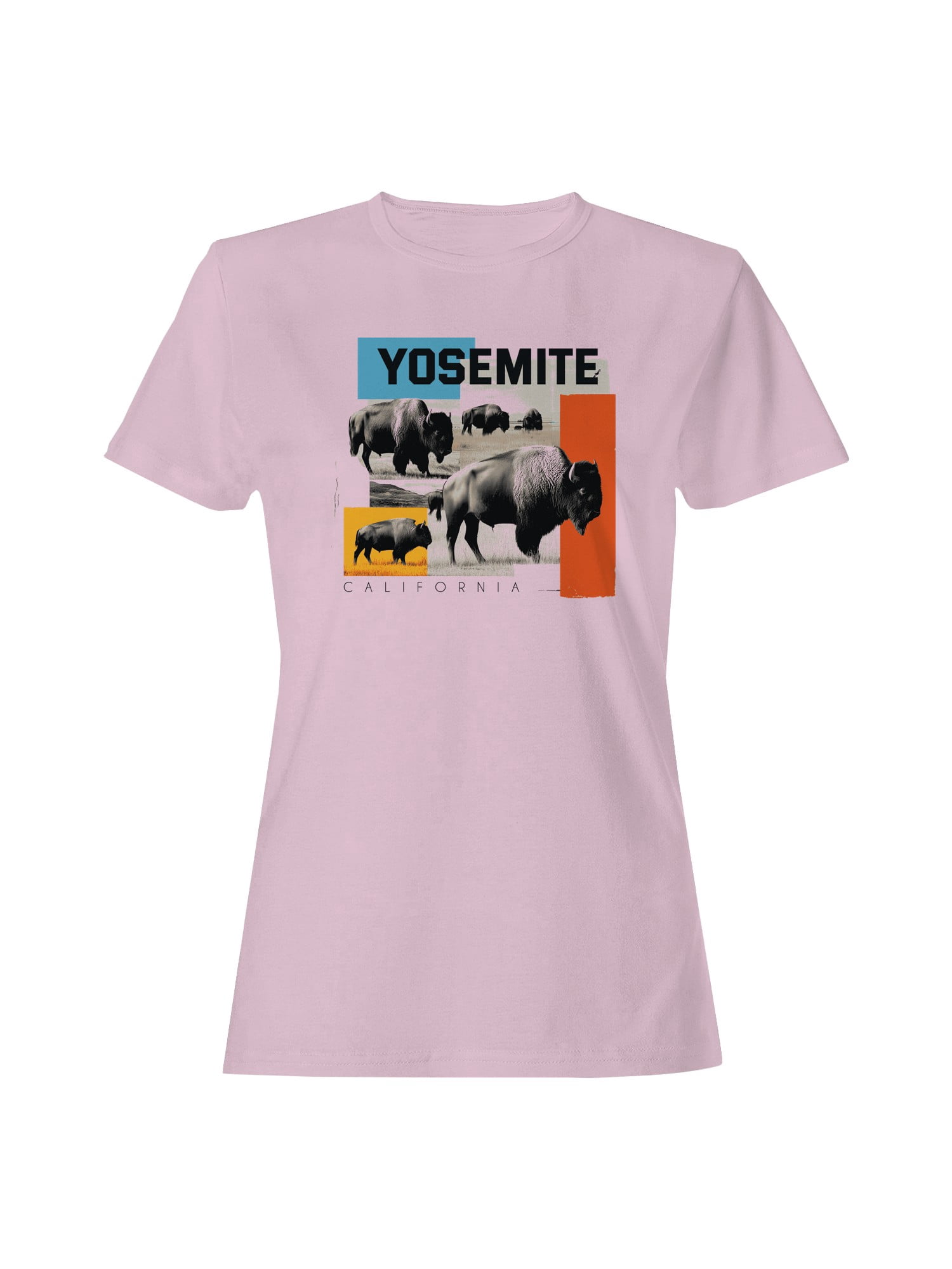 Yosemite Bison Landscape Art Women's T-shirt - Walmart.com