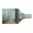 thumbnail image 1 of Yosemite Cutting Board, Evergreen Forest and Walkway in Sequoia National Park Foggy Morning Nature Art, Tempered Glass Cutting and Serving Board, Wine Bottle Shape, Grey Brown, by Ambesonne, 1 of 1