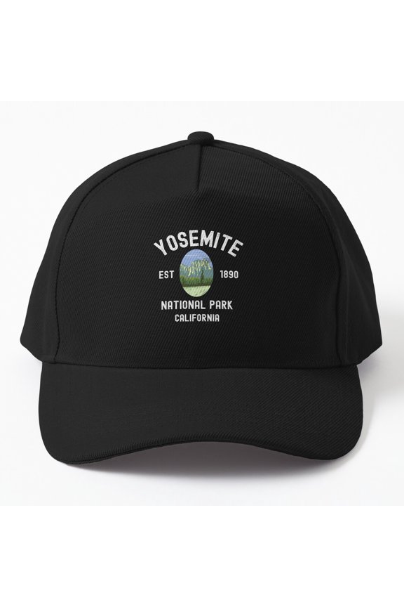 Yosemite El Capitan Baseball Hat, National Park Mountain Graphic Design, Classic Cap
