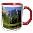thumbnail image 1 of 3drose, Yosemite Falls from Valley, 15oz Two-tone Red Mug, 1 of 6
