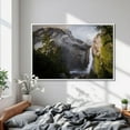 thumbnail image 1 of Yosemite Falls Winter Storm Art: Panoramic Landscape Wall Decor, Unframed Canvas Size 8x12, 1 of 4