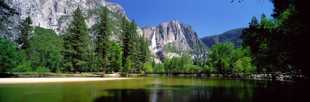 Yosemite Falls Yosemite National Park California USA Canvas Art - Panoramic Images (27 x 9)