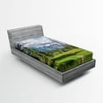thumbnail image 1 of Ambesonne Yosemite Fitted Sheet, Nature Valley Meadow, Twin XL Size, Grey Green, 1 of 2