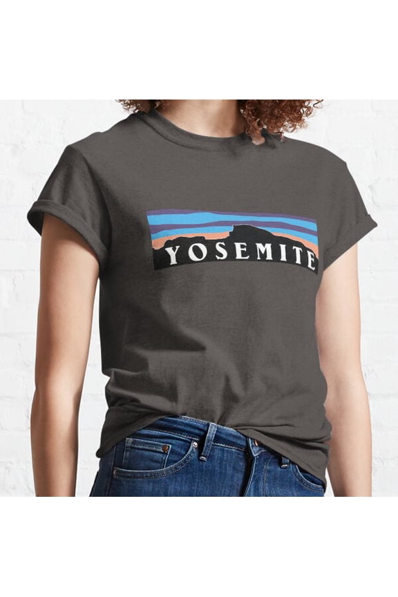 Yosemite Half Dome Landscape Logo Classic T-shirt