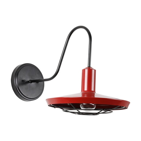 Yosemite Home Decor 1 Light Exterior in Black & Cherry Red Finish