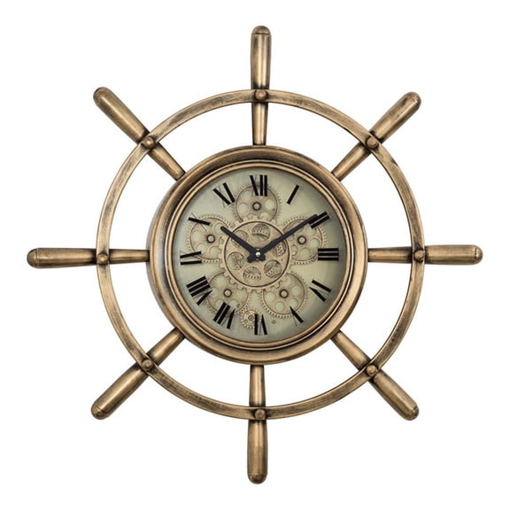 Yosemite Home Decor 26.5" x 26.5" Bronze Analog Wall Clocks, 5120011