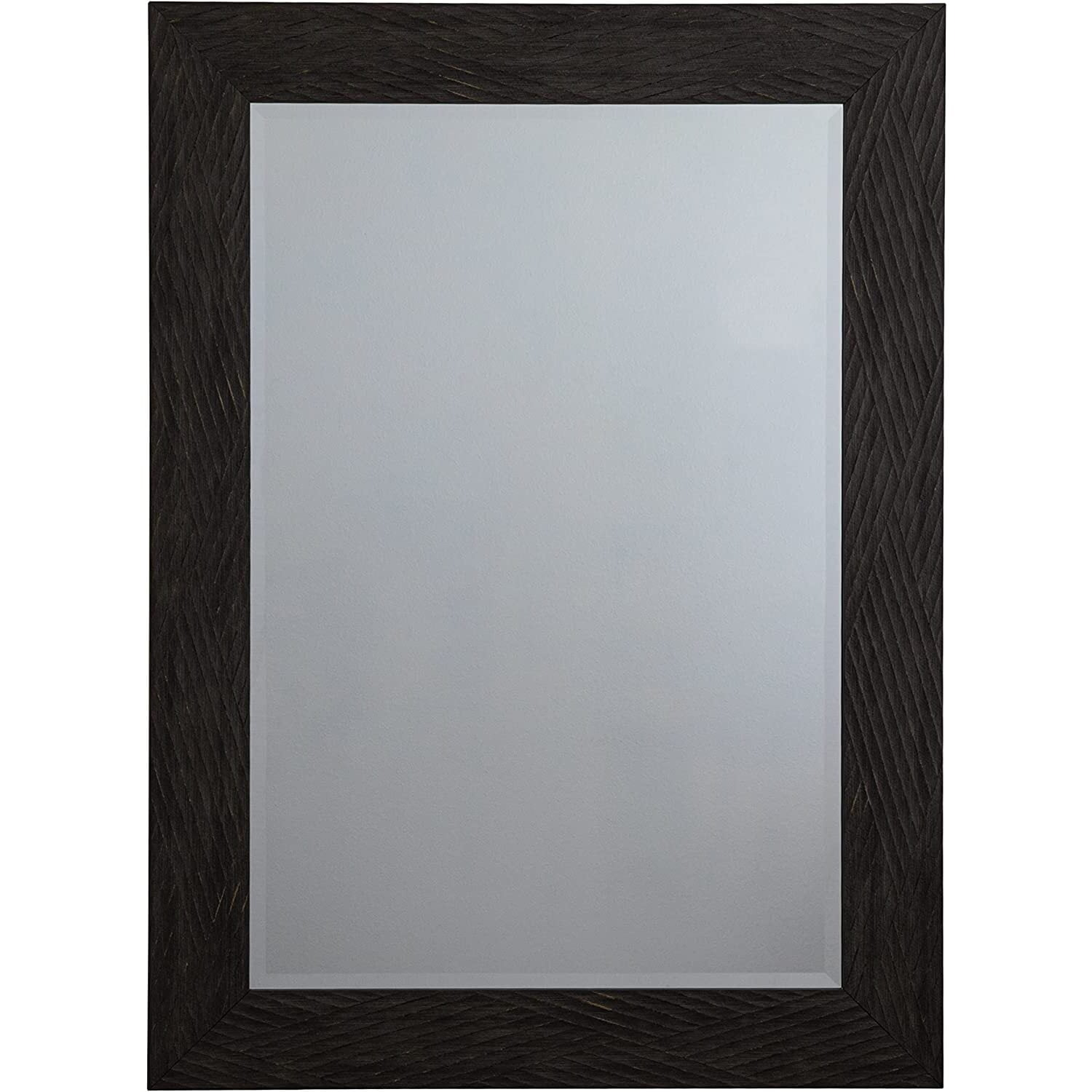 Bryson 43" x 31" Dark Bronze Wood Framed Wall Mirror