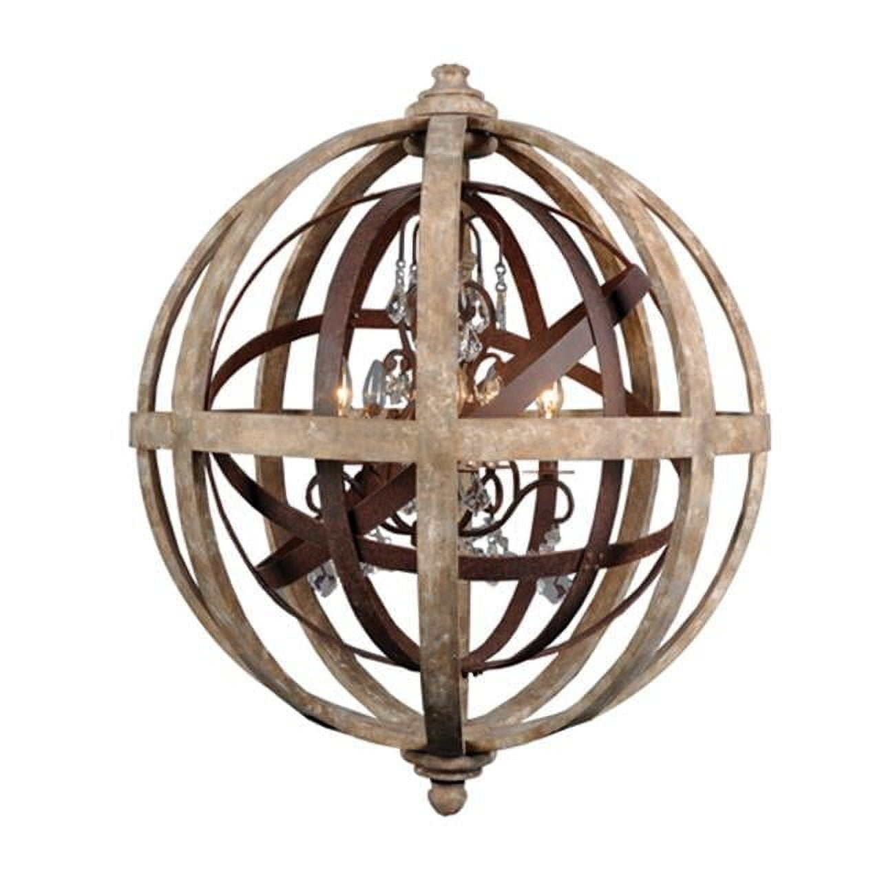 Yosemite Home Decor  5 Light Chandelier in Antique White Finish - White