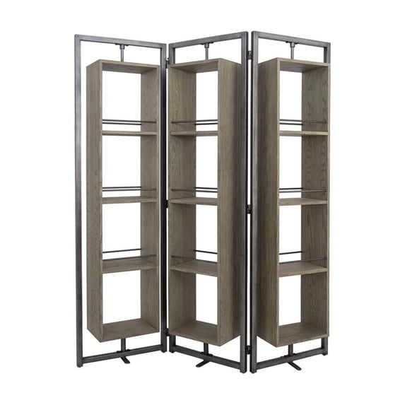 Yosemite Home Decor Arlo Large Contemporary Wood Shelving Unit in Brown