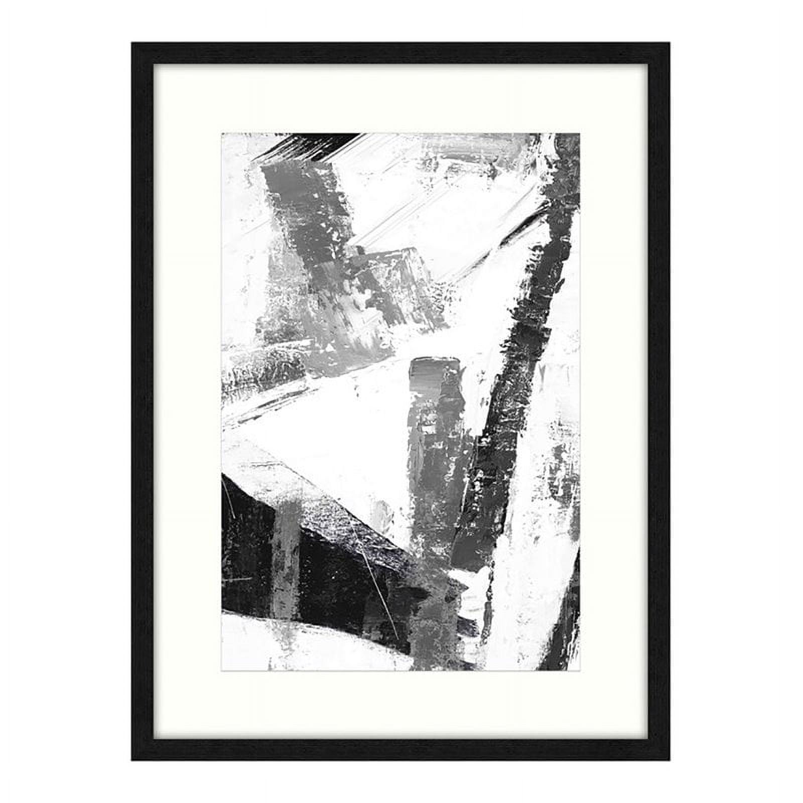 Yosemite Home Decor "B&W Interpretations I" Glass Framed Wall Art in
