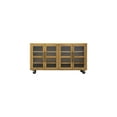 thumbnail image 1 of Yosemite Home Decor Cahya Large Teak Cabinet - Wood Sideboard with Glass Doors & Soft Close, 1 of 6