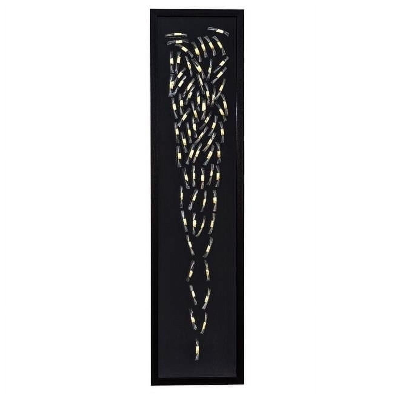 Cloud Chamber II Black and Gold Acrylic Shadowbox Wall Art