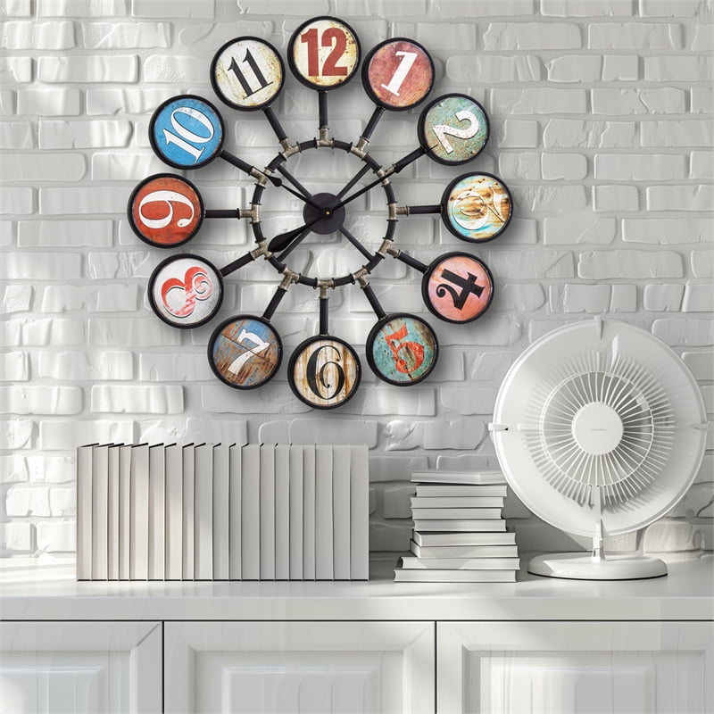 Yosemite Multi-Color Metal Bubble Wall Clock