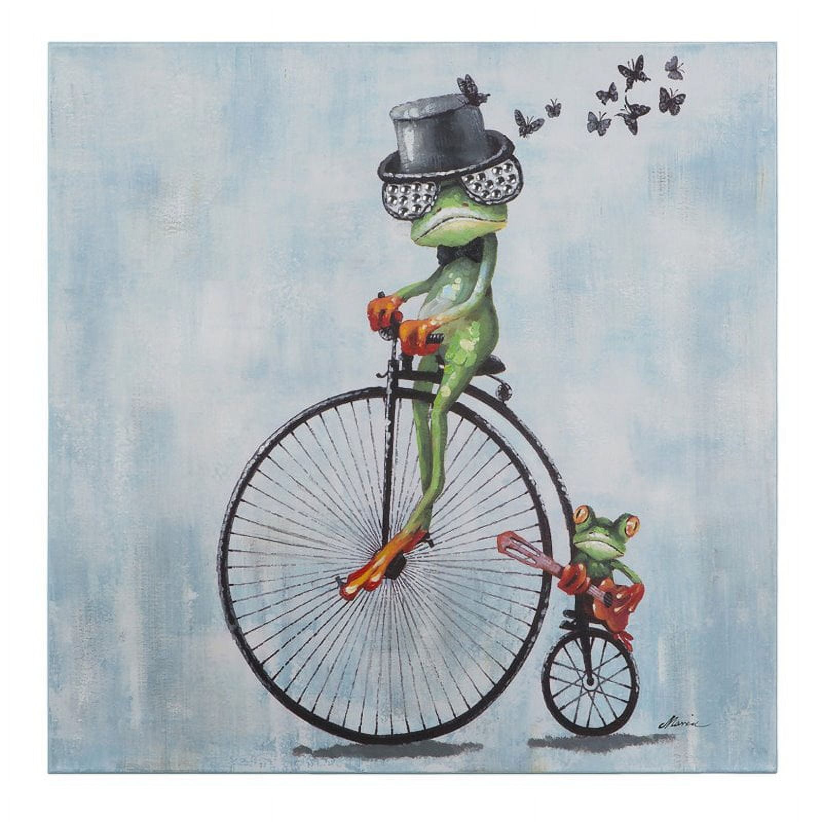 Cyclist Wood Gallery Wrapped Wall Art