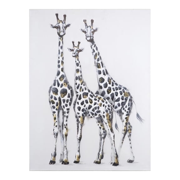 Yosemite Home Decor "Family with Spots" Wood Wrapped Wall Art in Multi-Color