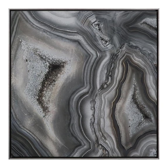 Yosemite Home Decor "Inside the Center" Wood Gallery Wrapped Wall Art in Black
