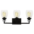 thumbnail image 1 of Yosemite Home Decor Jordan 3-Light Metal/Glass Vanity Light in Clear/Matte Black, 1 of 5