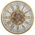 thumbnail image 1 of Yosemite Home Decor Modern Metal Gears Wall Clock in Antique Golden, 1 of 5