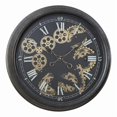 thumbnail image 1 of Yosemite Home Decor Modern Metal Paris II Gear Clock in Black, 1 of 7