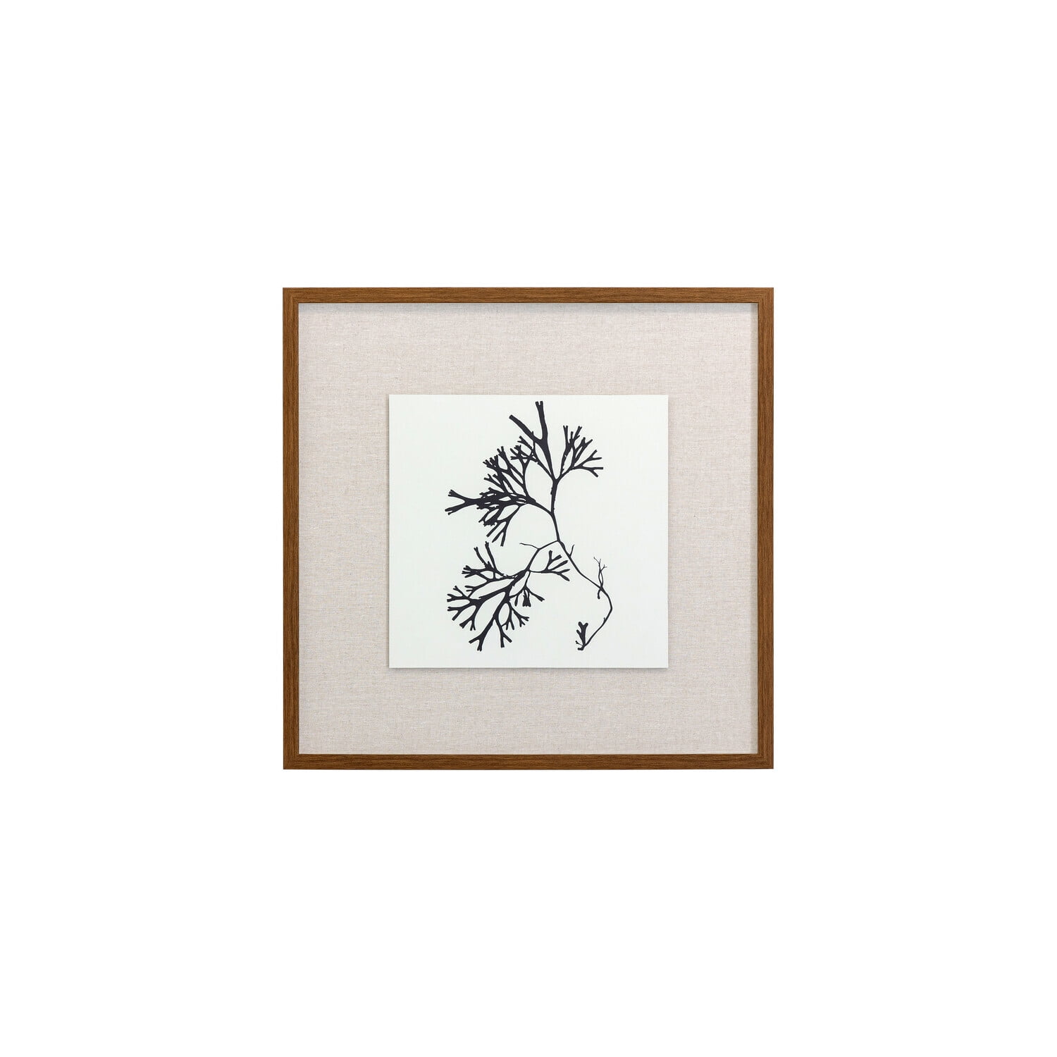 Natural Abstract Black and White Canvas Print with Wooden Frame