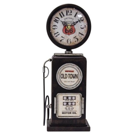 Yosemite Home Decor Old Town Black Table Top Clock