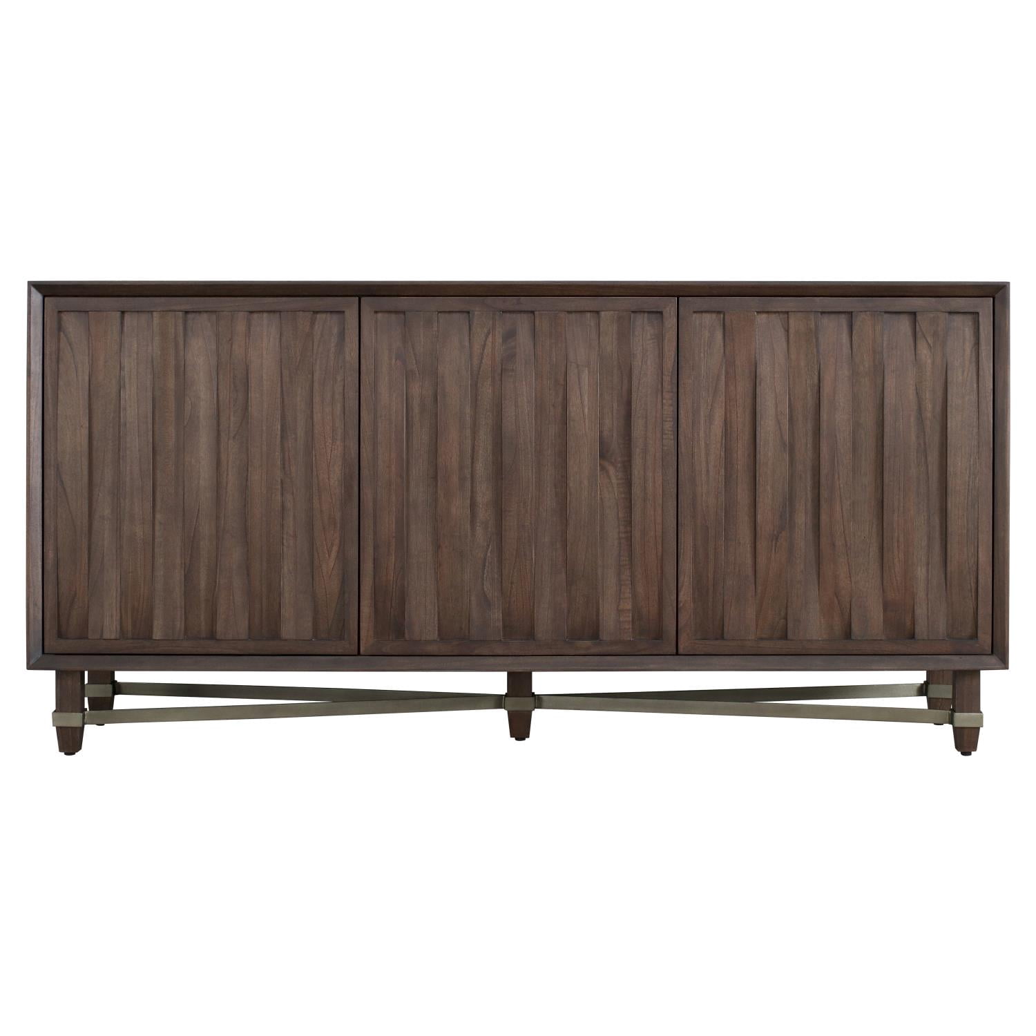 Yosemite Home Decor Rayzah Large Cabinet with Adjustable Shelves, Brown