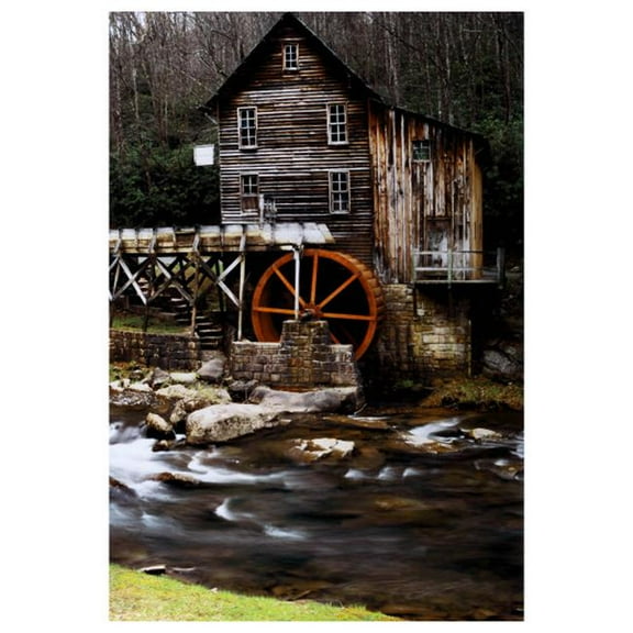 Yosemite Home Decor 'River Mill' Glass Photographic Print in Multi-Color