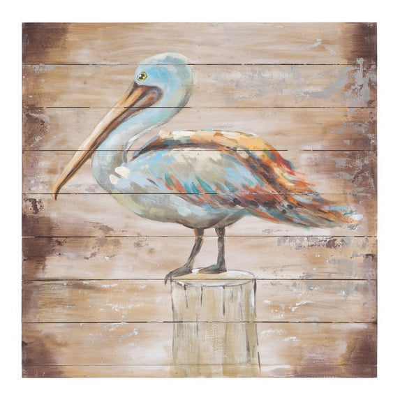 Yosemite Home Decor "Rustic and Winged" Wood Wall Art in Multi-Color