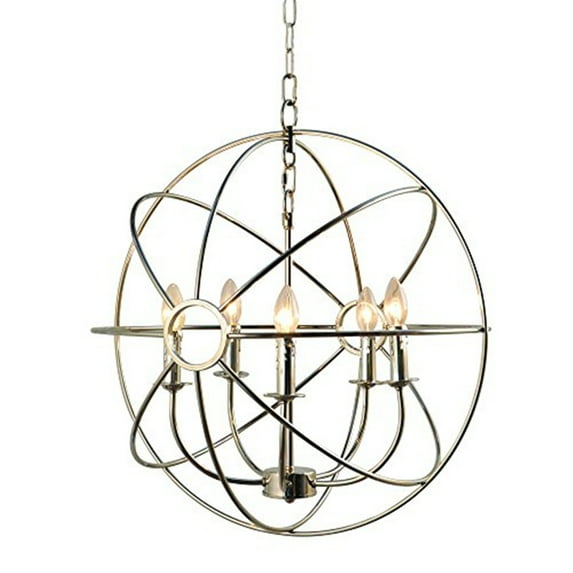 Yosemite Home Decor Shooting Star 5 Lights Mini Chandelier in Nickel Plated