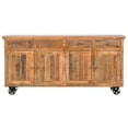 thumbnail image 1 of Yosemite Home Decor Solid Mango Wood Storage Console in Natural, 1 of 14