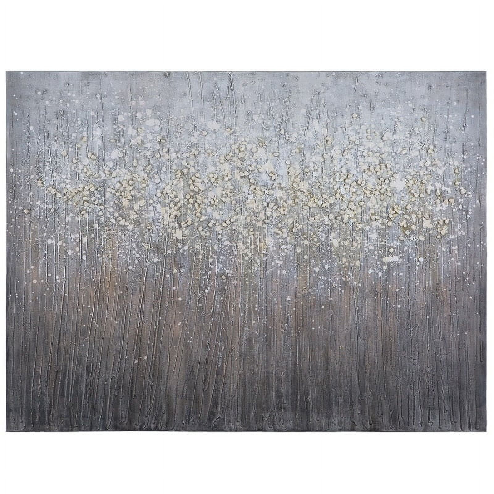 Sprinkle of White Abstract Landscape Canvas Wall Art