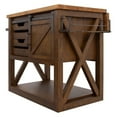 thumbnail image 1 of Yosemite Home Decor Wood Kitchen Island with Butcher Block Top in Brown, 1 of 11