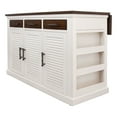 thumbnail image 1 of Yosemite Home Decor Wood Kitchen Island with Butcher Block Top in Logan White, 1 of 7