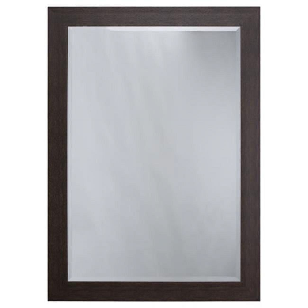 Espresso Rectangular Wood Framed Wall Mirror