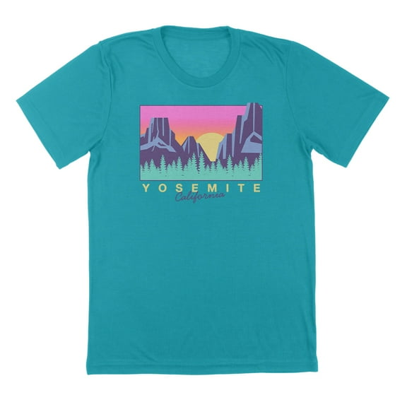 Yosemite Humor Graphic Tropical Blue Mens T-Shirt
