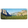 thumbnail image 1 of Yosemite Kitchen Mat, El Capitan Half Dome and Bridalveil Falls Tourist Attraction Landscape Image Print, Plush Decorative Kitchen Mat with Non Slip Backing, 47" X 19", Green Blue, by Ambesonne, 1 of 1