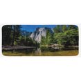 thumbnail image 1 of Yosemite Kitchen Mat, Large Granite Cliff Surrounded by Trees River Under Clear Sky Wild Beauty Scenery, Plush Decorative Kitchen Mat with Non Slip Backing, 47" X 19", Green Blue, by Ambesonne, 1 of 1