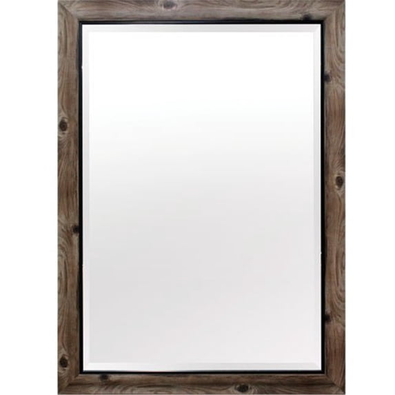Yosemite MINT011 Home Decor Framed Mirror, Large - Gray & Black
