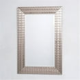 thumbnail image 1 of Yosemite Home Decor Pewter Blocks Mirror - Geometric Glam Wall Mirror-Size:24" X 36", 1 of 5