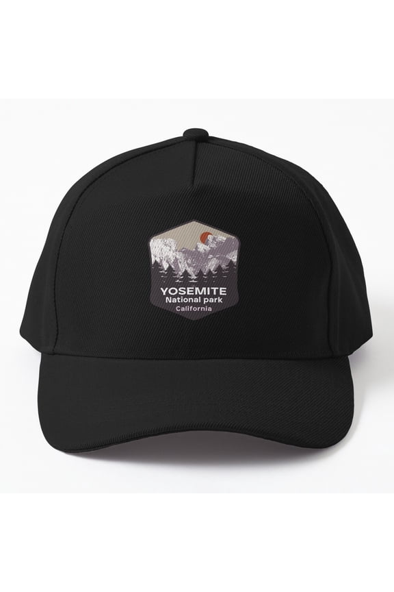 Yosemite National Park California Baseball Cap, Mountain Travel Graphic Design, Classic Hat