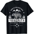 thumbnail image 1 of Yosemite National Park California Bear Vintage Gifts Unisex T-Shirt for Men Women Kids Toddler,Black Color,Size YXS, 1 of 5