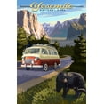 thumbnail image 1 of Yosemite National Park, California, Camper Van and Wildlife (12x18 Wall Art Poster, Room Decor), 1 of 3