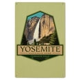 thumbnail image 1 of Yosemite National Park, California, Yosemite Falls, Contour Birch Wood Wall Sign (6x9 Rustic Home Decor, Ready to Hang Art), 1 of 5