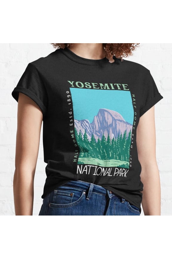 Yosemite National Park Half Dome Distressed Classic T-shirt