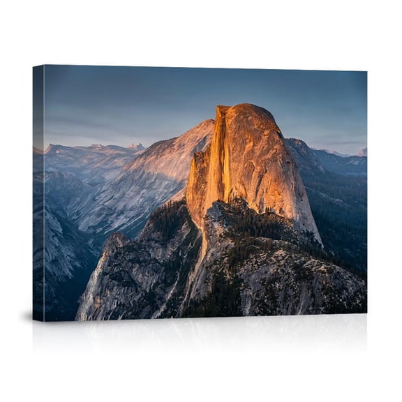Yosemite National Park Half Dome Wall Art Mountain Landscape Art Nature Photography Golden Hour Sunset Living Room Decor, Unframed Paper Print