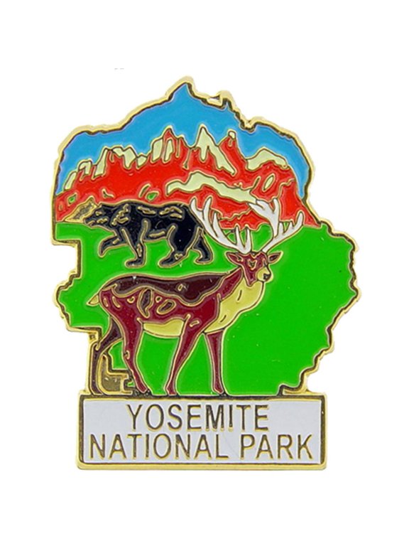 P09079 Pin - National Park, Yosemite, Map - 1.125 in.